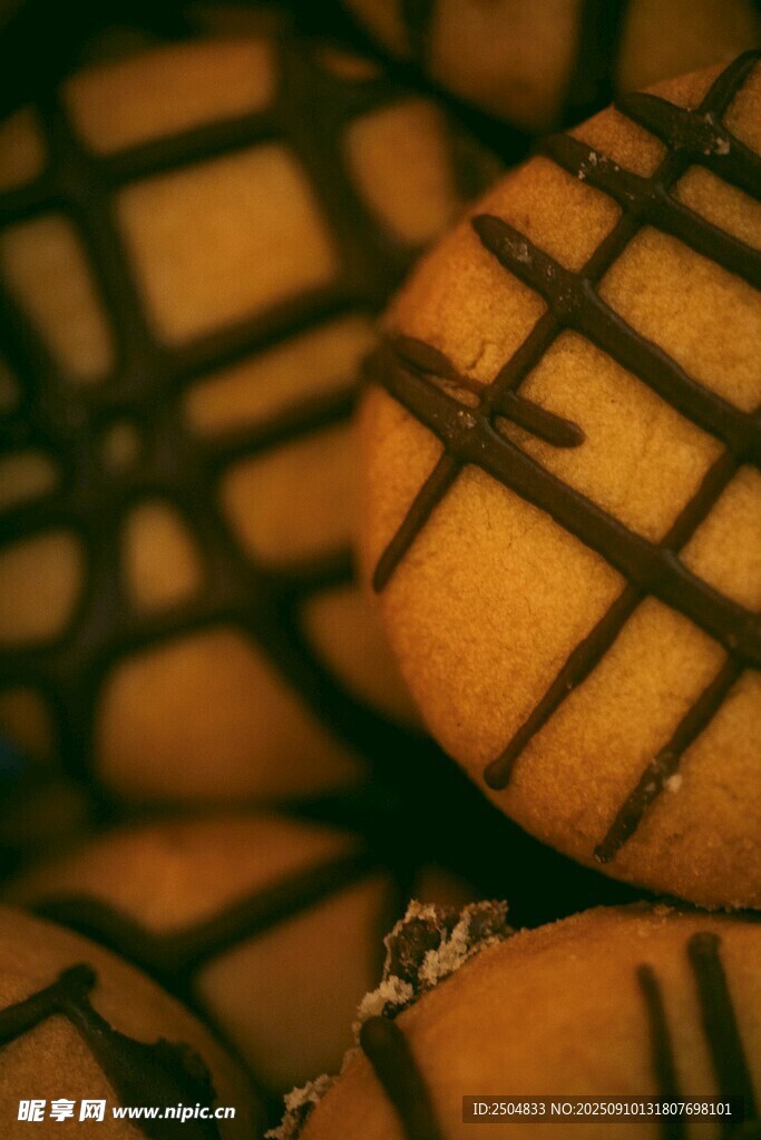 美味巧克力条纹饼干