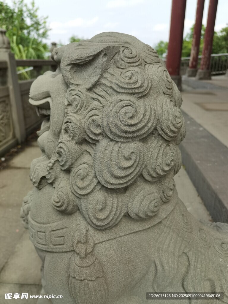 石狮子特写