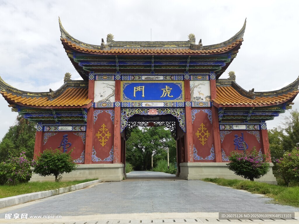 中式古典牌坊建筑景观