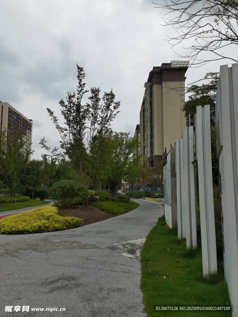 小区内的幽静步道景观