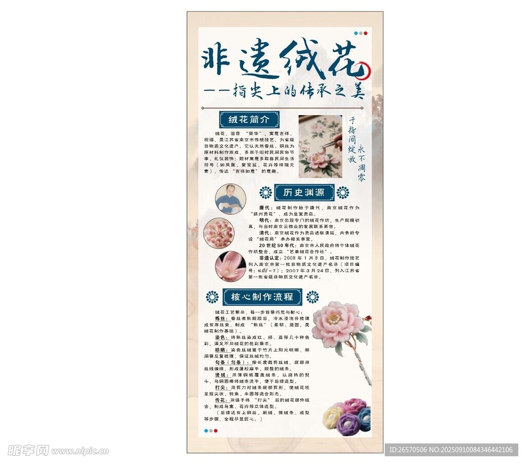 绒花展架
