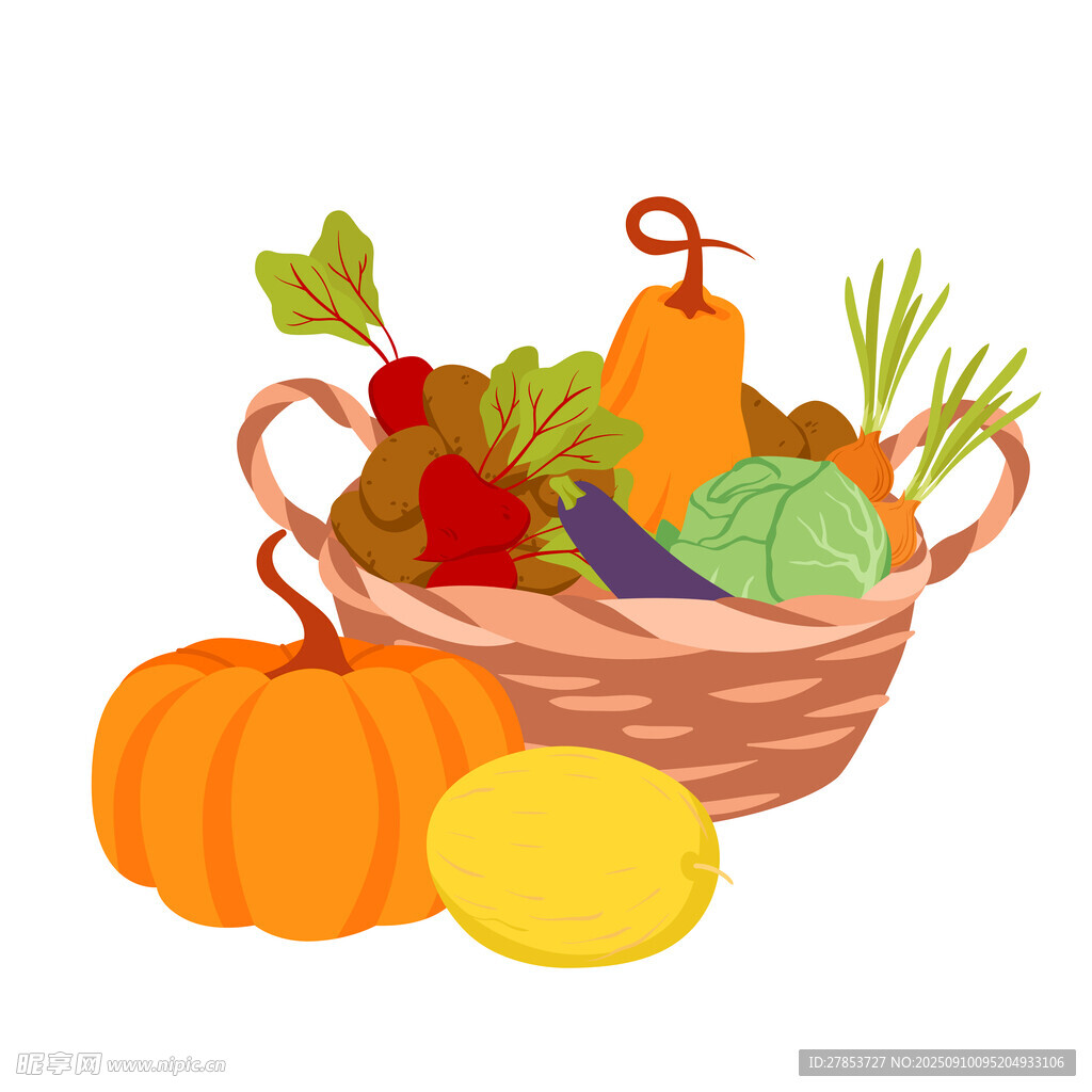 秋季蔬果插图
