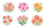 手绘花卉图案