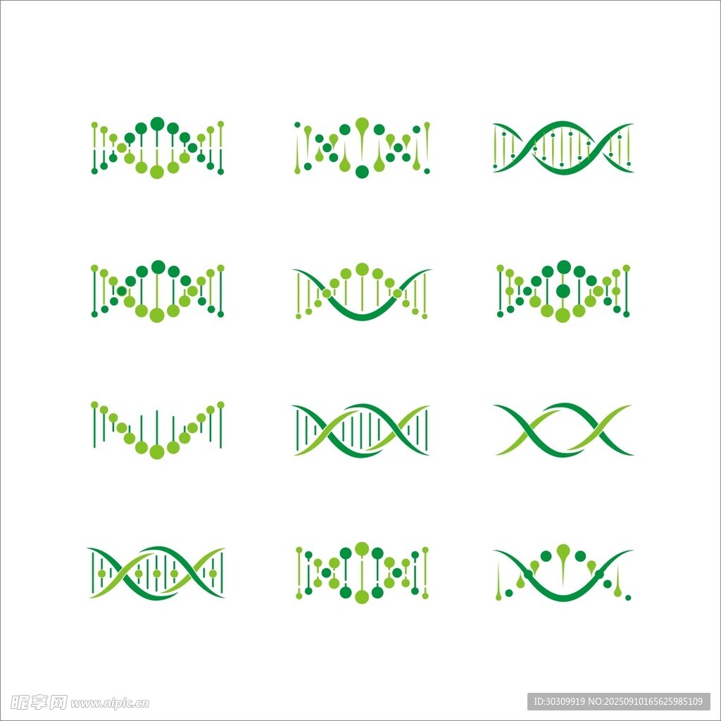 矢量基因分子原子结构图标