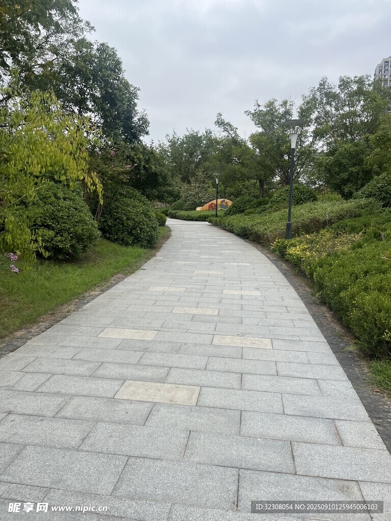 园林中的石板小径