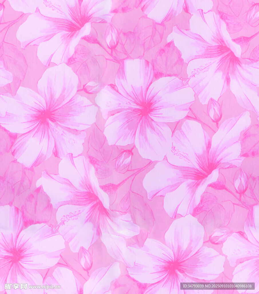 粉色花卉背景图