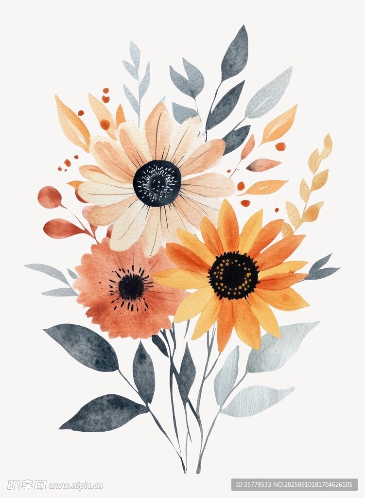 水彩花卉插画