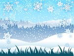 雪花背景插图