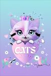 可爱猫咪插画 字母CATS
