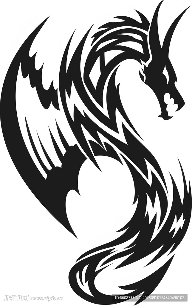 黑龙图案设计