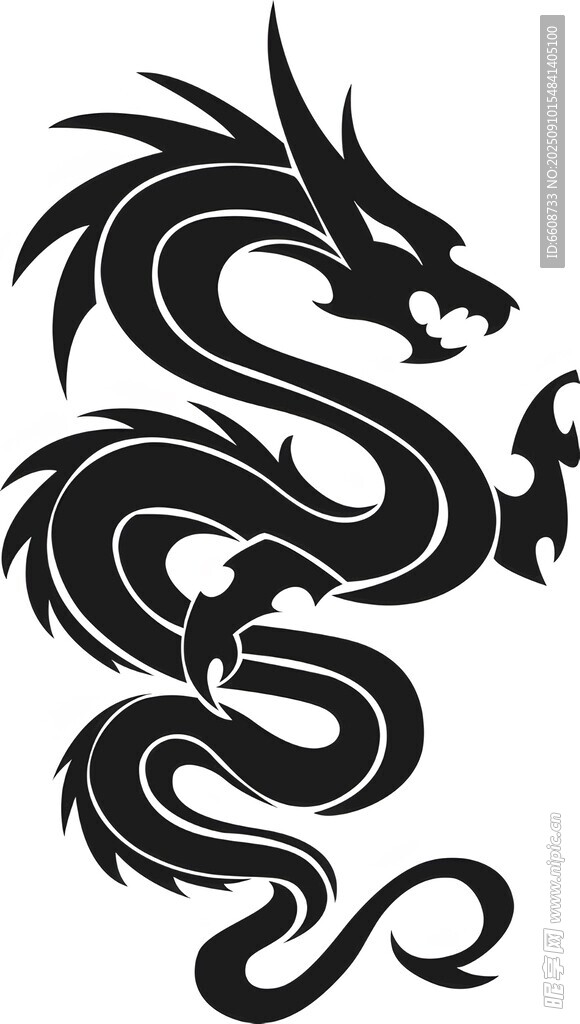 黑龙图腾图案设计
