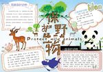 爱护动物手抄报