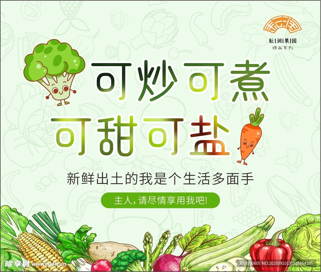 新鲜蔬菜插画