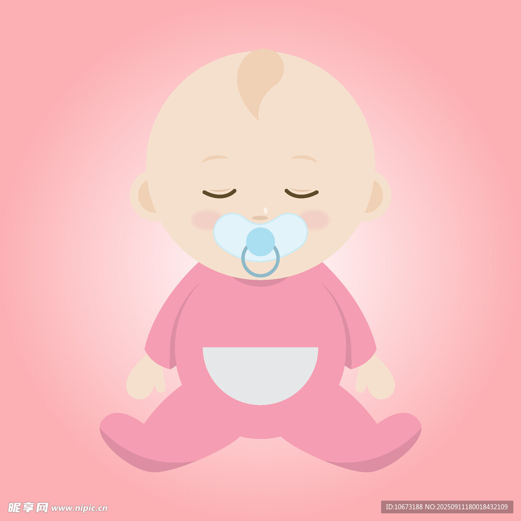 熟睡的可爱婴儿