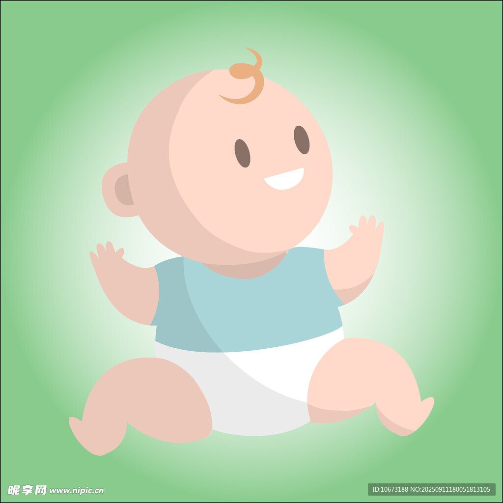 可爱婴儿开心玩耍