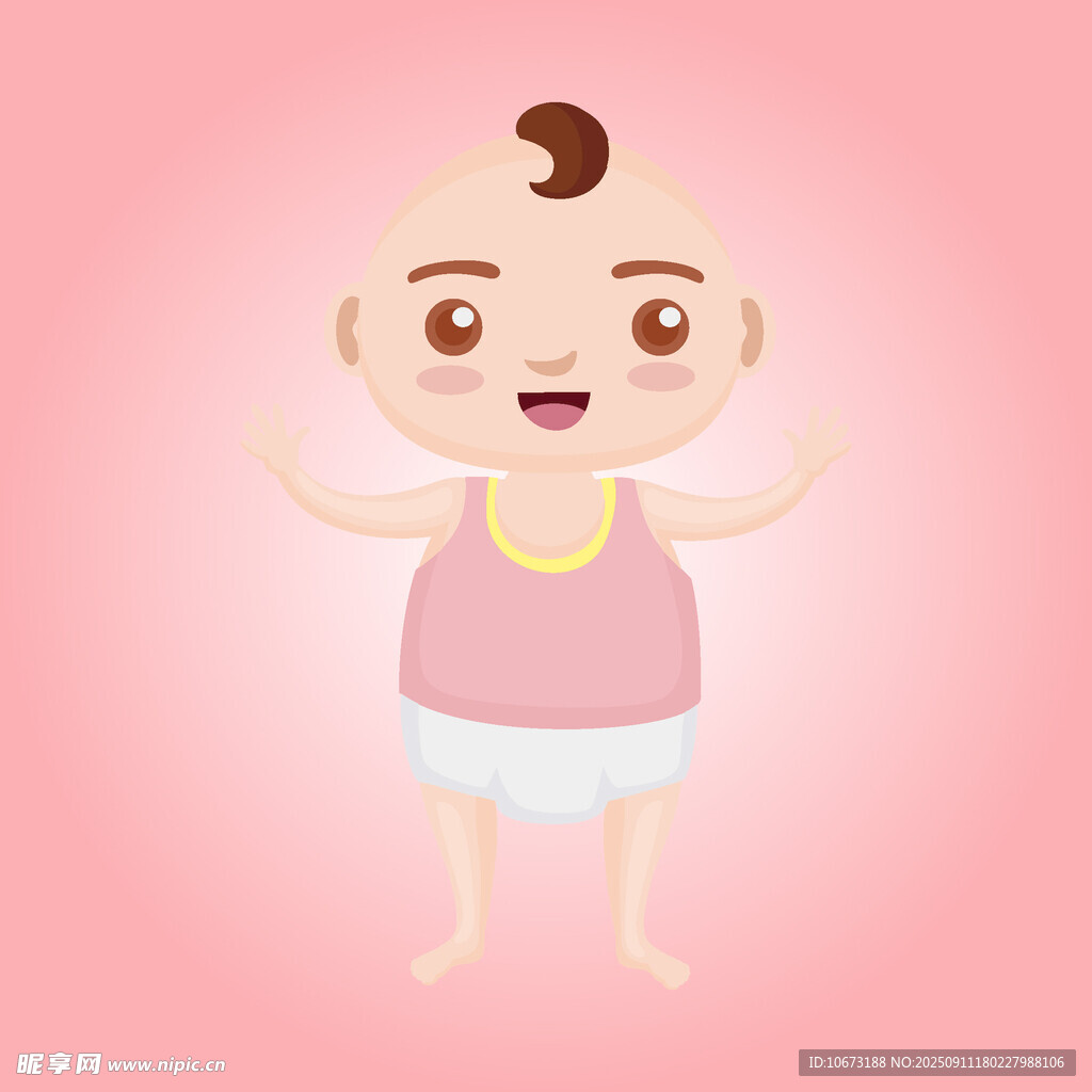 可爱萌趣小婴儿形象