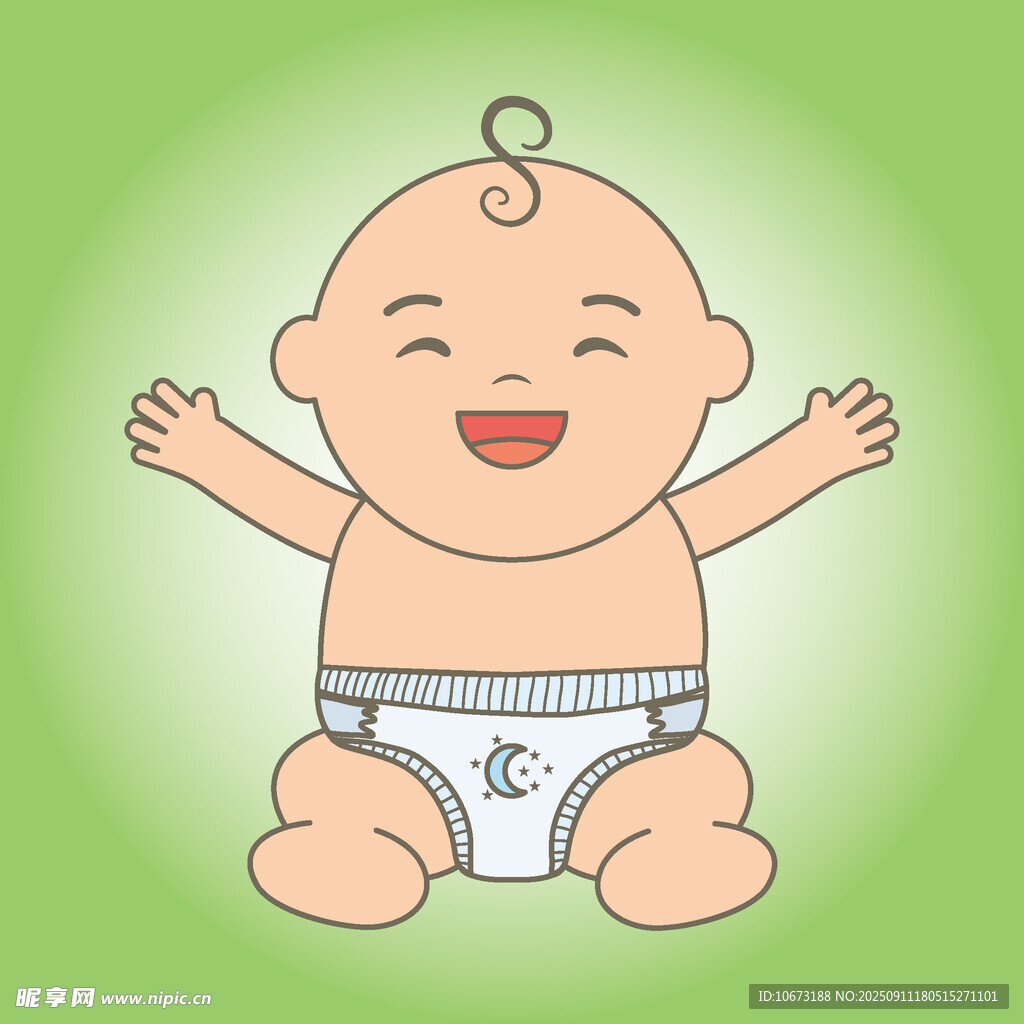 可爱宝宝开心坐立
