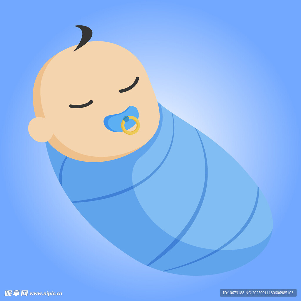 裹襁褓的安睡婴儿