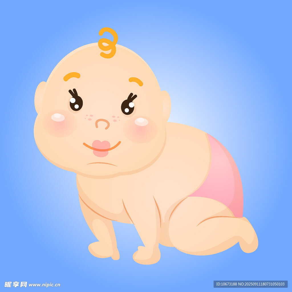 可爱爬行宝宝