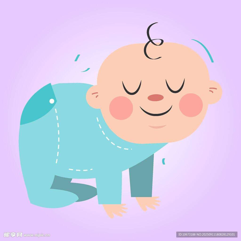 可爱爬行小宝贝