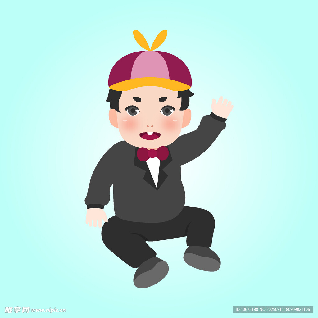 卡通人物作武术动作