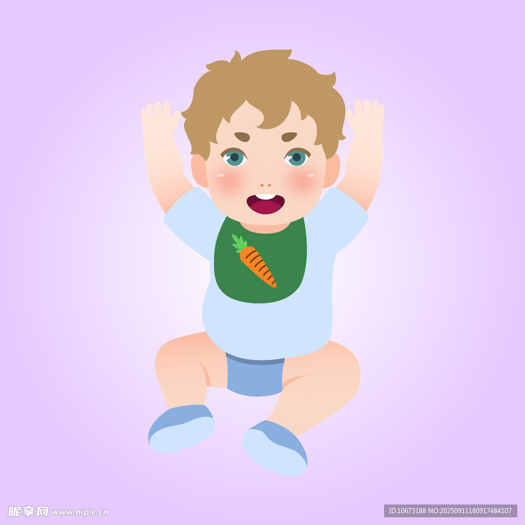开心宝宝坐地欢呼