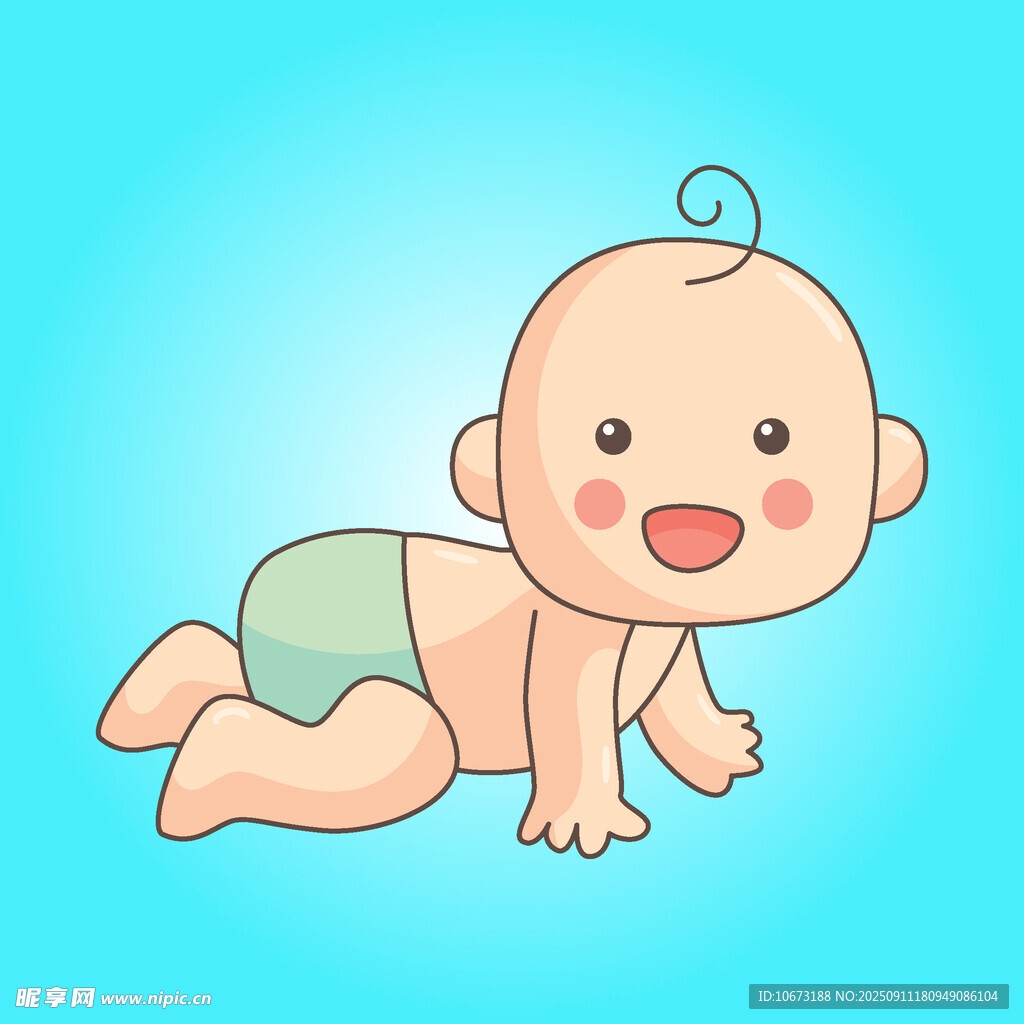 可爱爬行小宝贝