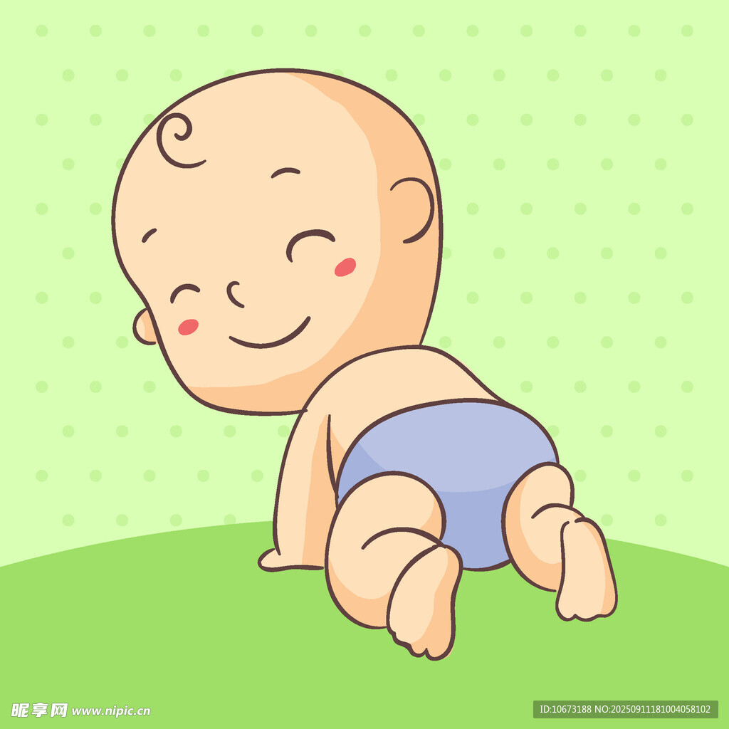 可爱爬行宝宝