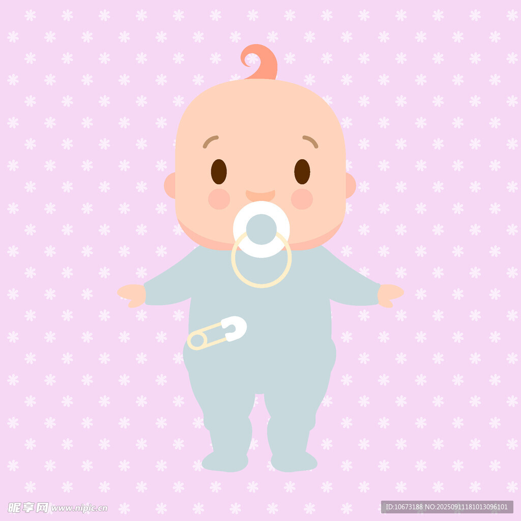 可爱萌趣婴儿形象