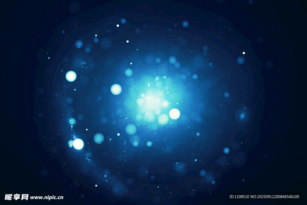 梦幻蓝色星空粒子背景