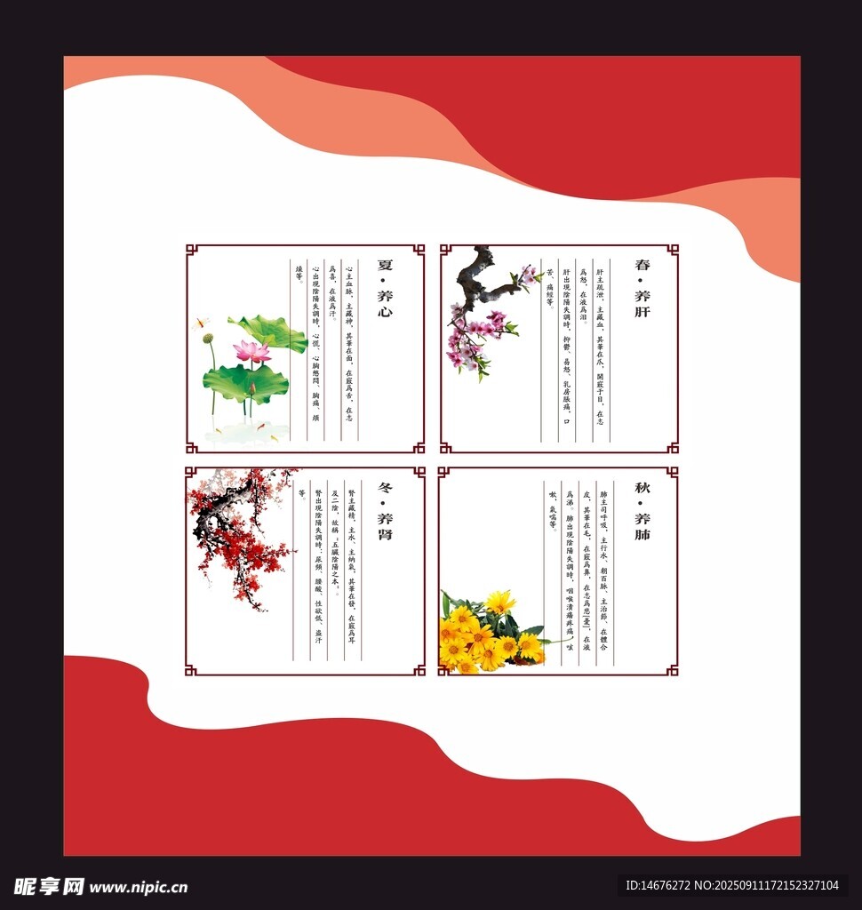  春夏秋冬健胃养脾品牌墙