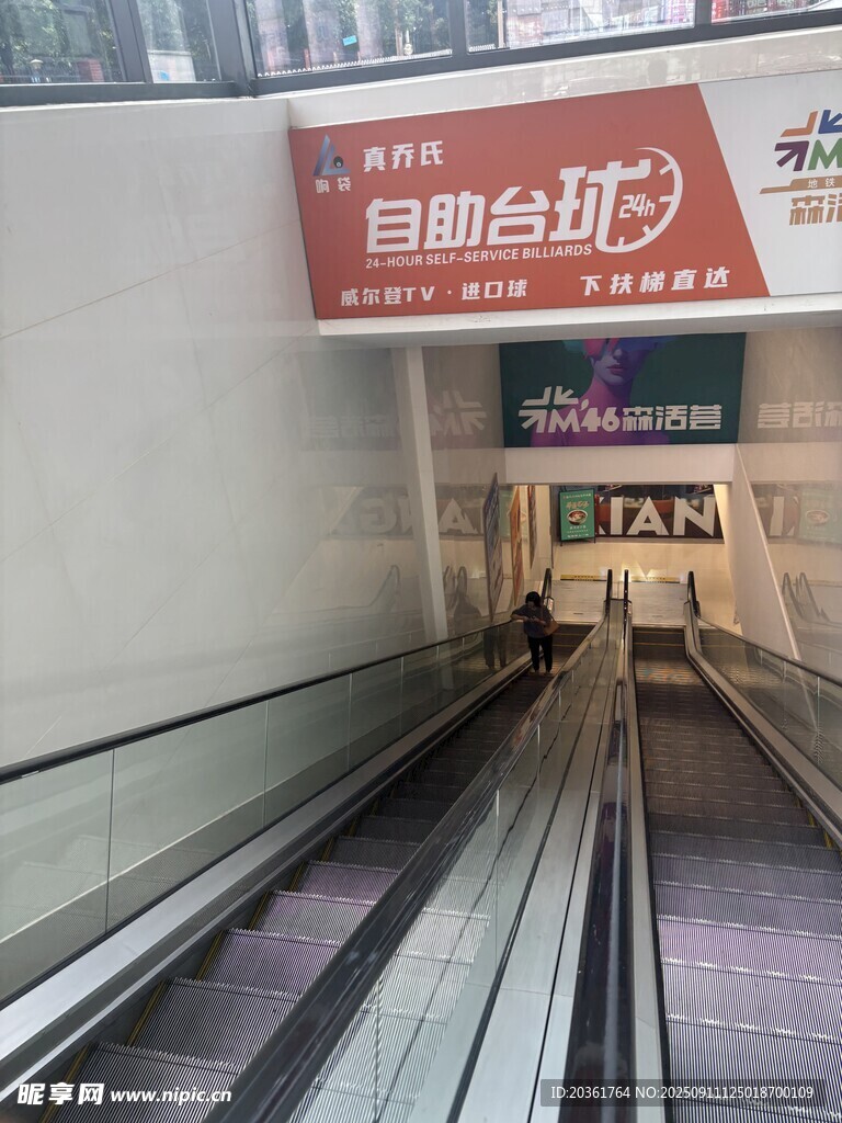 自动扶梯入口标识