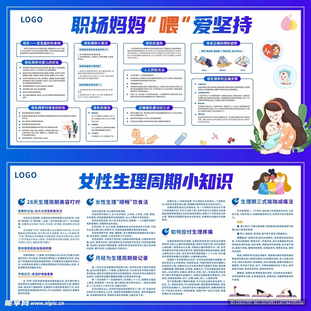 女性生理期知识宣传展板