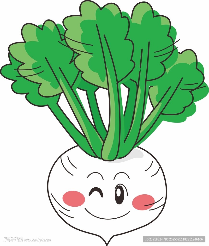 卡通白萝卜
