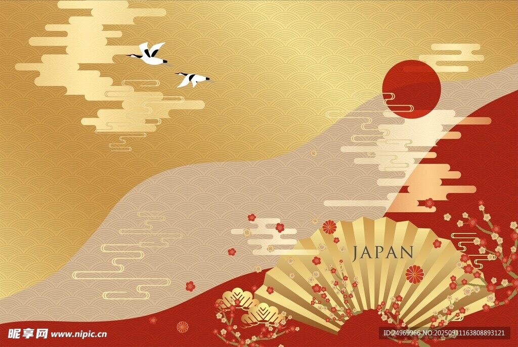 日式和风风景插画