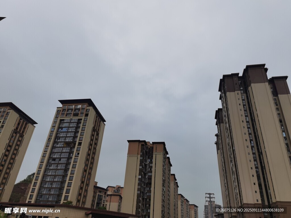 城市高楼建筑群景观