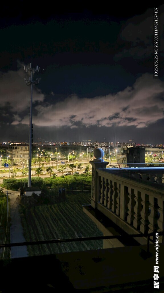 城市夜景俯瞰