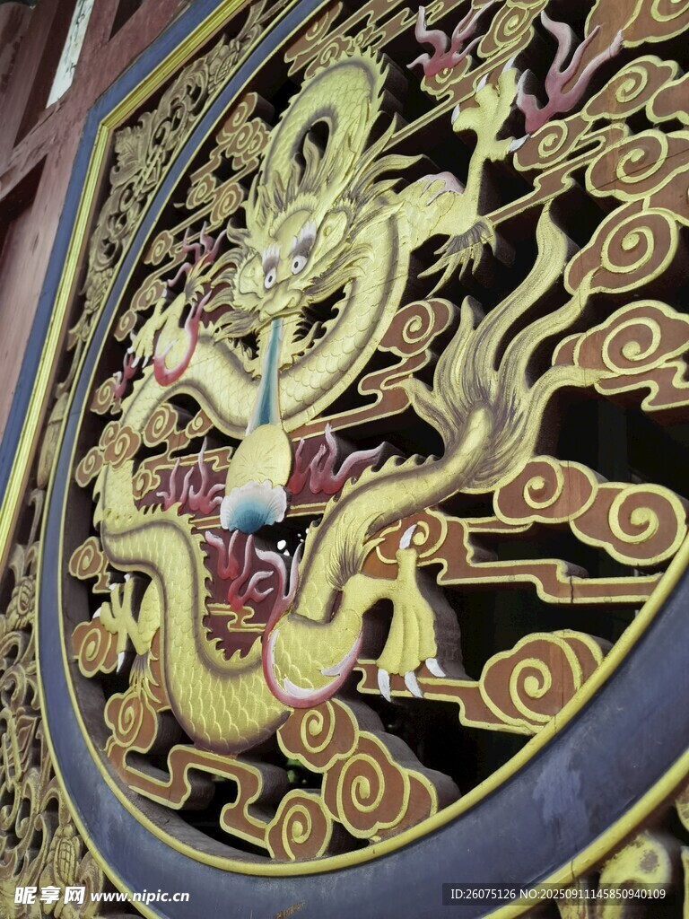 精美传统龙纹图案装饰