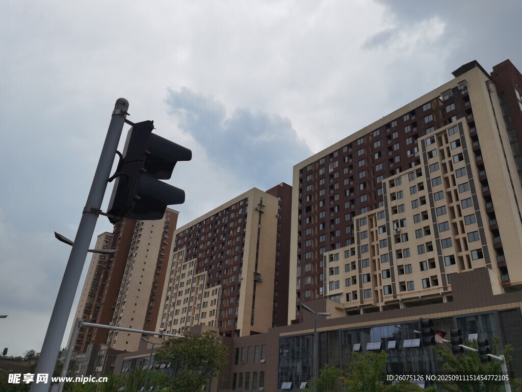 城市中高层住宅楼景观