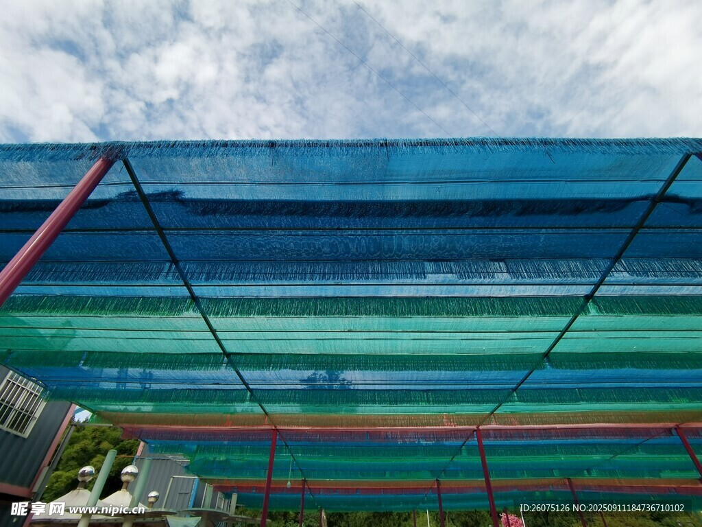 彩色透明遮阳棚结构