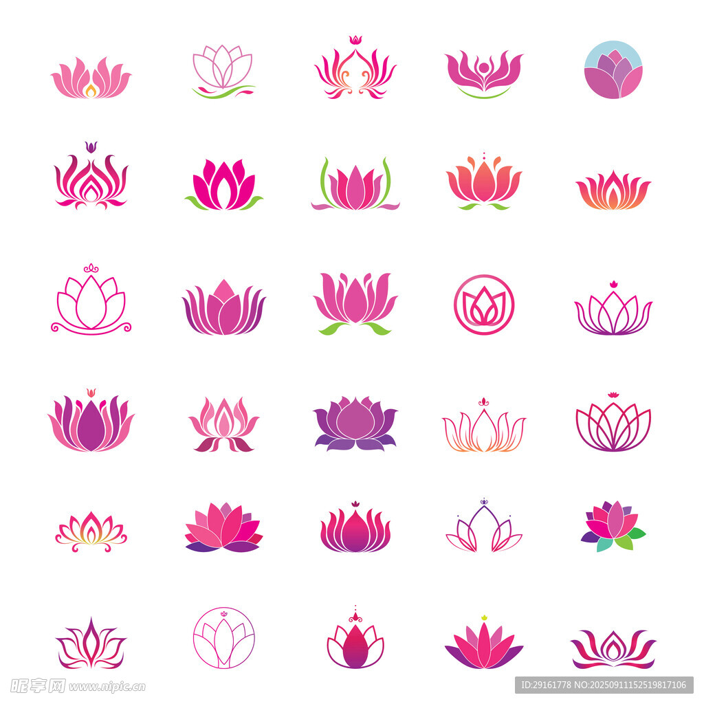 粉色莲花图案