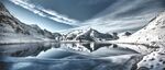 冰雪覆盖的宁静湖泊景观