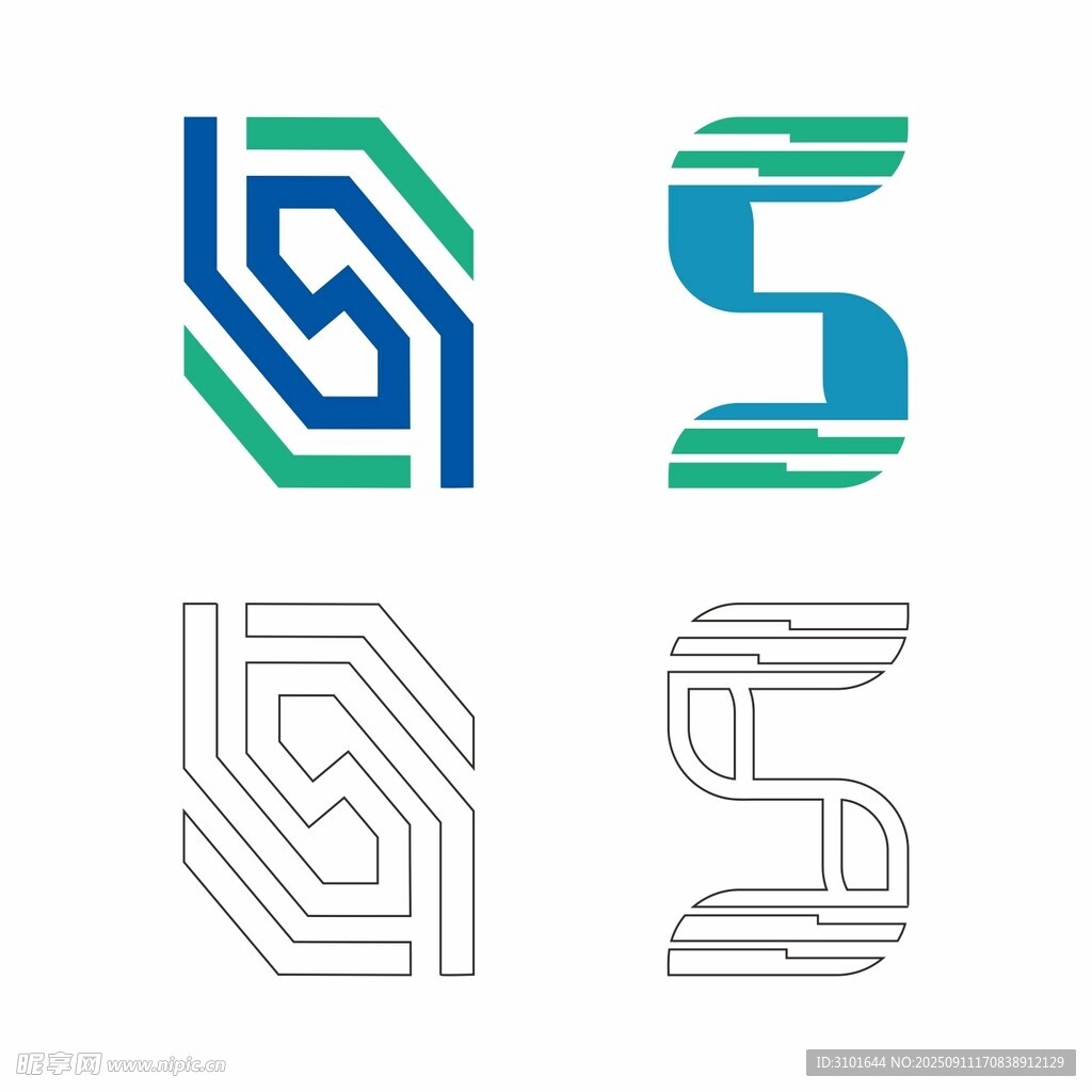 S字母标志设计