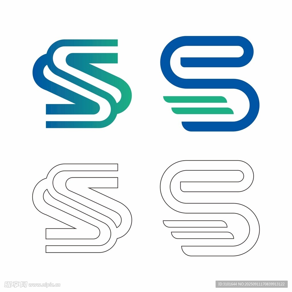 S字母标志设计