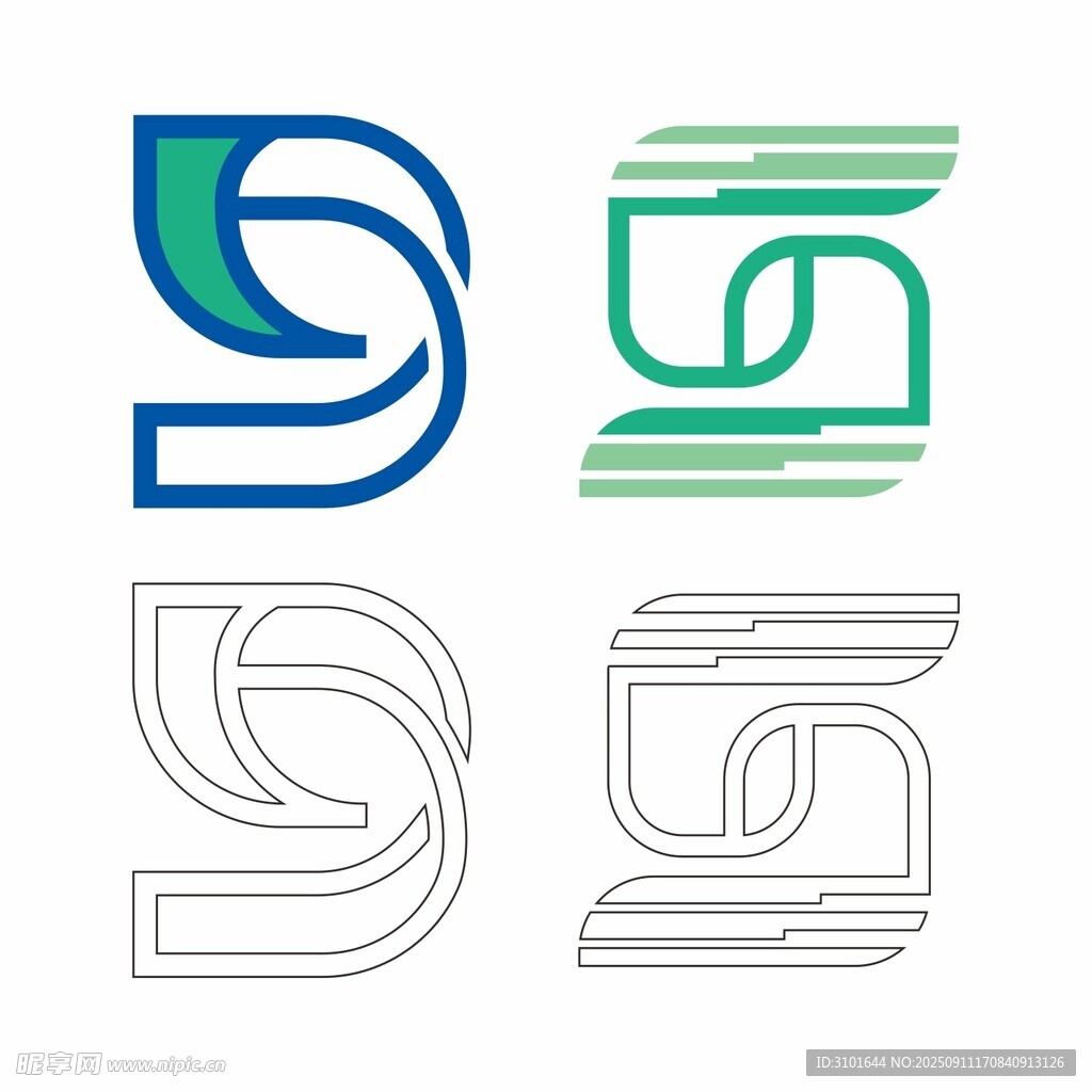 S字母标志设计