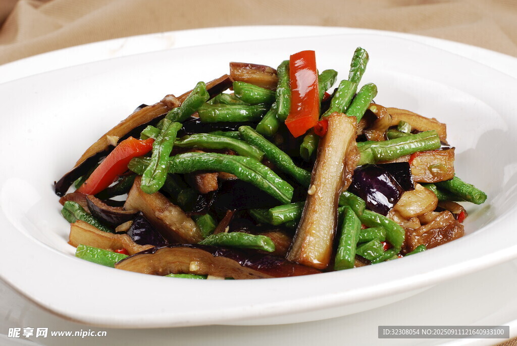 豆角茄子小炒