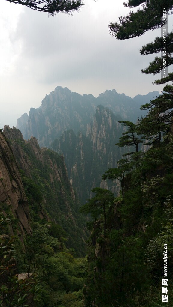 壮美黄山山峦景色