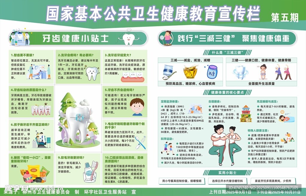 国家基本公卫健康教育宣传栏