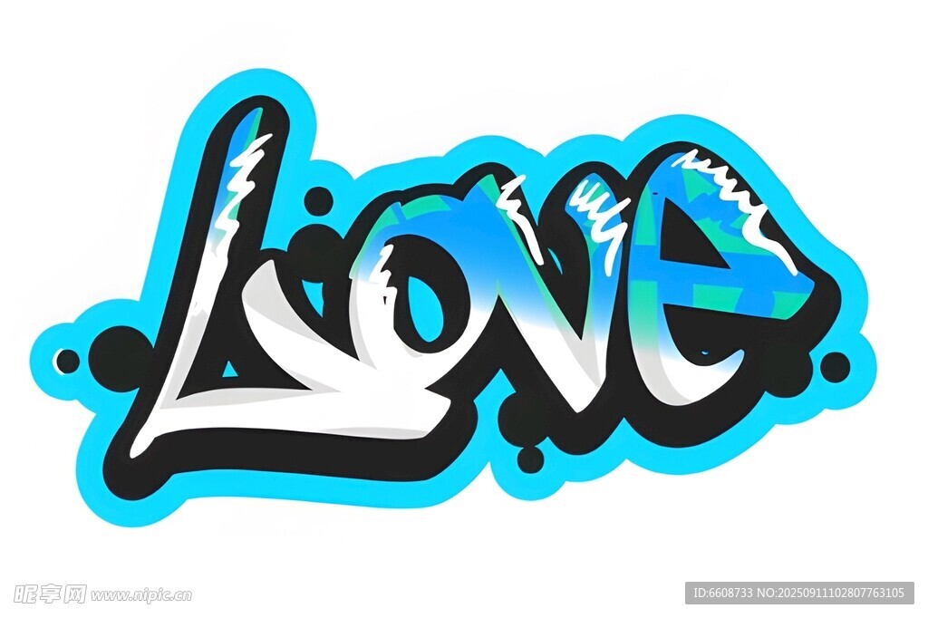 涂鸦风格的LOVE字样
