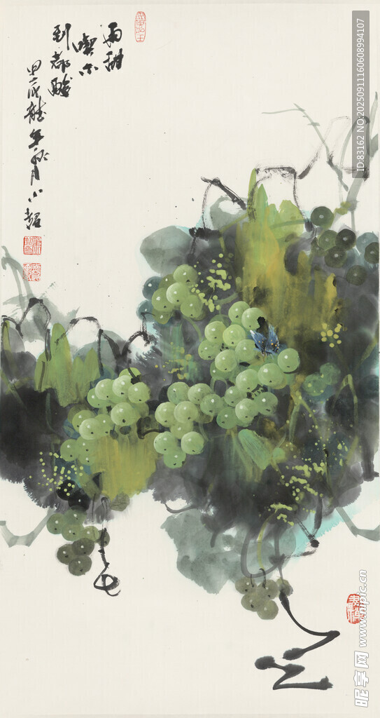 水墨葡萄图